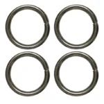 یراق کیف دوزی مدل گرد کد Steel-3Cm بسته 4 عددی