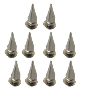 یراق اسپایک چرم دوزی مدل میخی کد SPK20x10 بسته 10 عددی